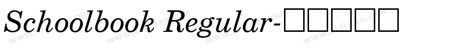 Schoolbook Regular字体转换